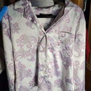Ralph Lauren Pajama Top Satin Feel